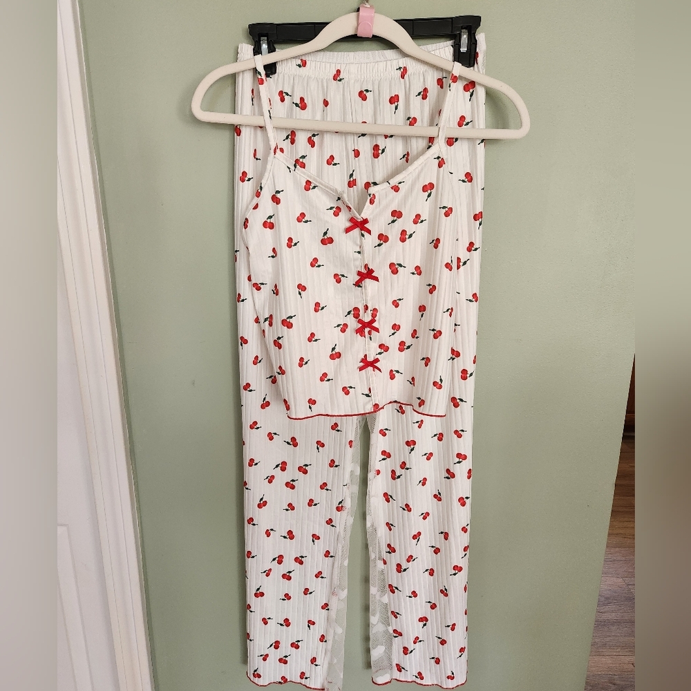 Cherry Print Pajamas